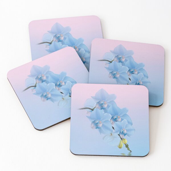 Item preview, soft blue pastel flowers aesthetic phone case wallet sticker designed and sold by kaledabean.