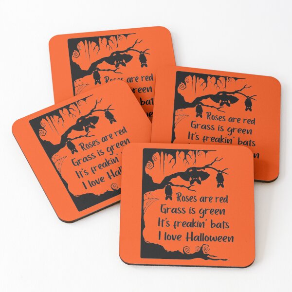 Item preview, Rose are red Grass is green It's Freakin Bats I Love Halloween Funny Meme Quote designed and sold by GRAPHICxBOMB.