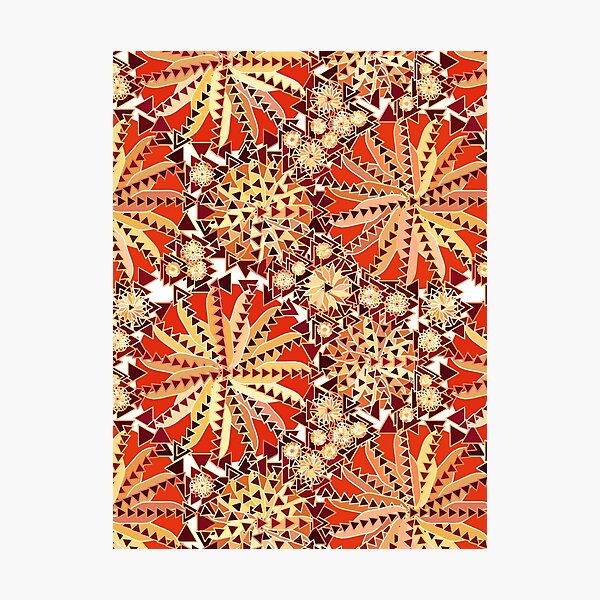 Item preview, Tribal Mandala Print, Rust Orange and Brown  designed and sold by Marymarice.