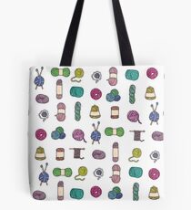 Balls of Yarn - Knitting Watercolor Tote Bag
