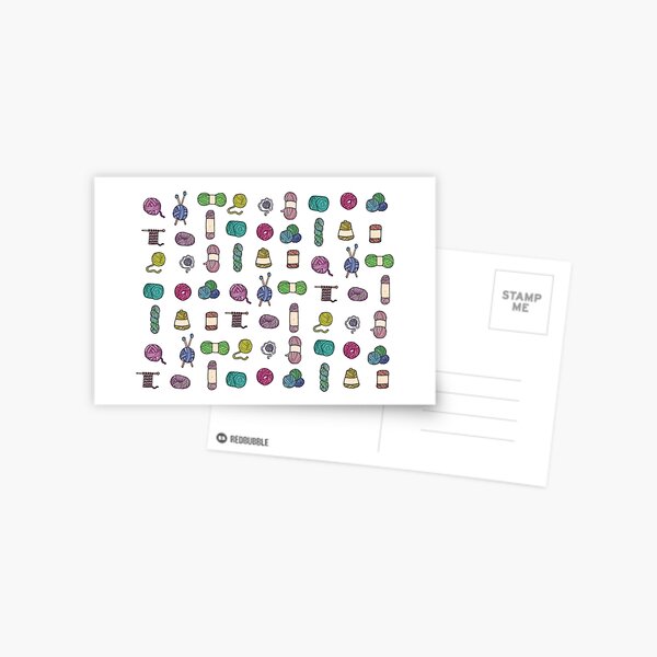 Balls of Yarn - Knitting Watercolor Postcard
