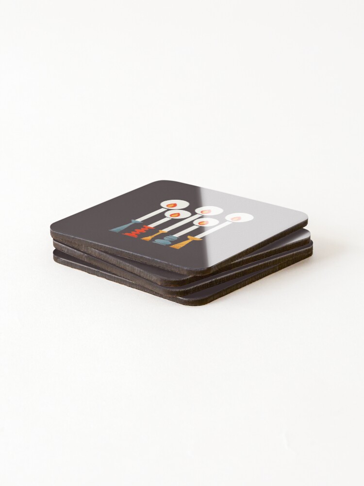 Thumbnail 4 of 5, Coasters (Set of 4), Christmas Retro Candles designed and sold by ShowMeMars.