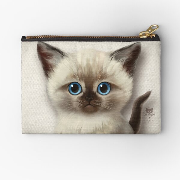 Cataclysm- Siamese Kitten Classic Zipper Pouch