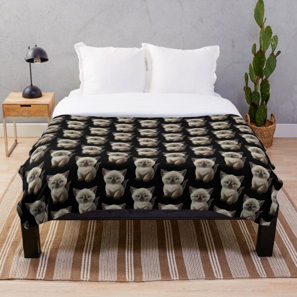 Cataclysm- Siamese Kitten Classic Throw Blanket