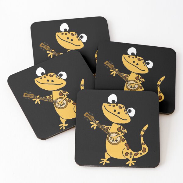 Item preview, Funny Leopard Gecko Lizard Playing Banjo Music designed and sold by Nature's Fancy.