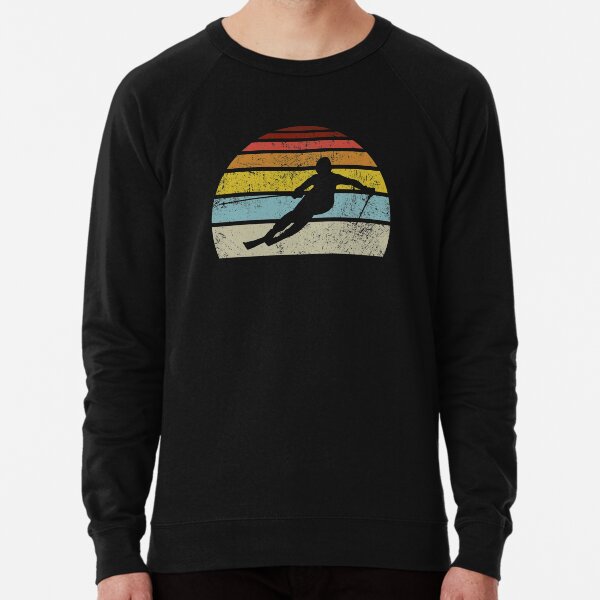 Retro Vintage Downhill Ski T Shirt Lightweight Sweatshirt