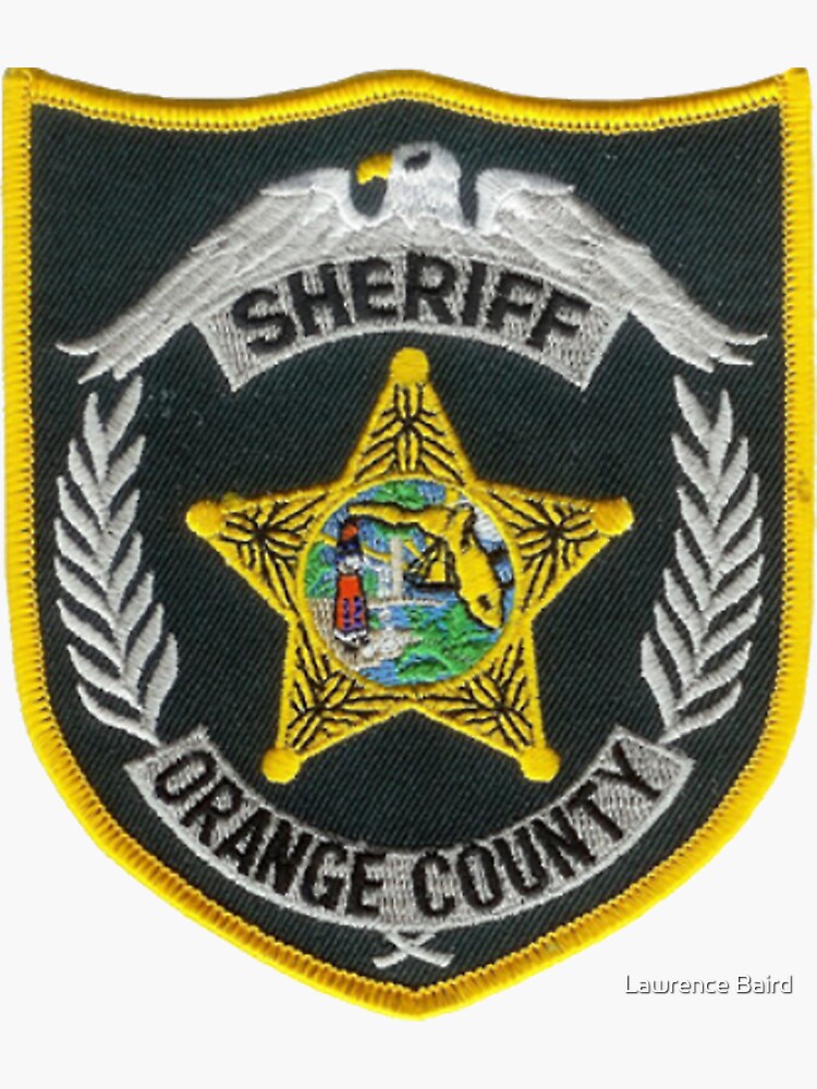 "Orange County Sheriff" Sticker by lawrencebaird Redbubble