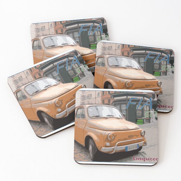 Item preview, Fiat 500, Vintage Poster designed and sold by Sue Knowles.