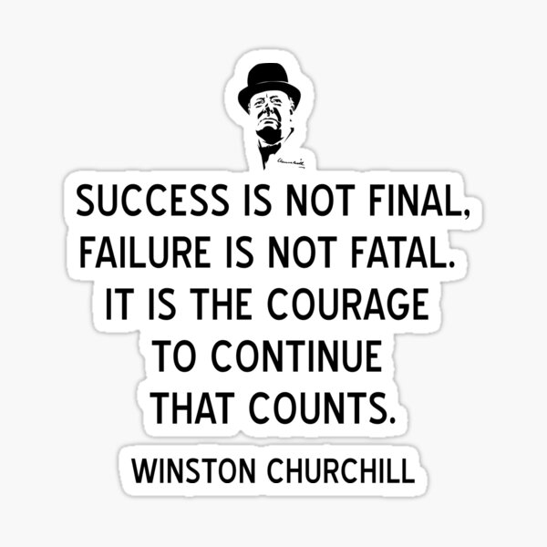 Item preview, Winston Churchill Quote on Courage and Success designed and sold by jutulen.