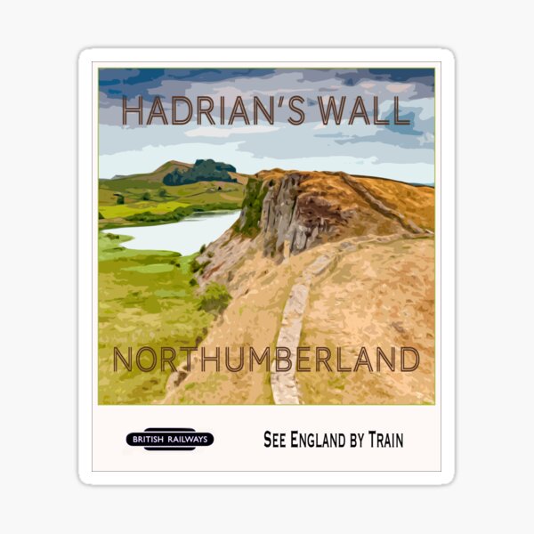 Vintage Poster, Hadrian's Wall Sticker