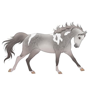 Artwork thumbnail, Horse pony american paint horse galop wild free mustang by Chiwowy