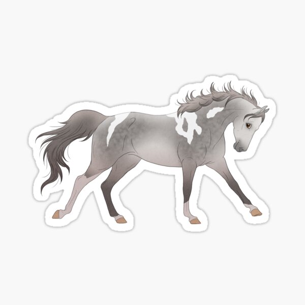 Horse pony american paint horse galop wild free mustang Sticker