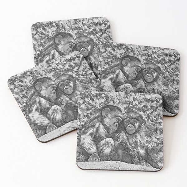 Item preview, AnimalArtBW Chimpanzee 001 designed and sold by JAMFoto.