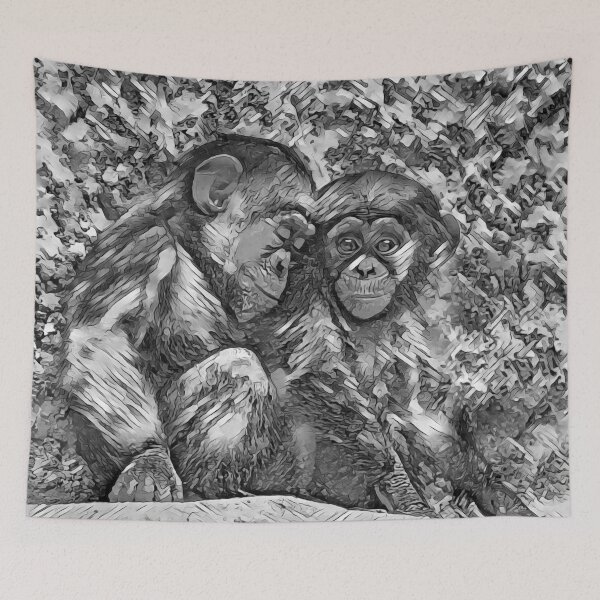 Artikelvorschau, AnimalArtBW Chimpanzee 001 entworfen und verkauft von JAMFoto.