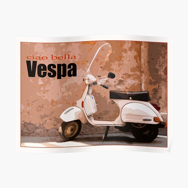 Vintage Vespa Poster Poster