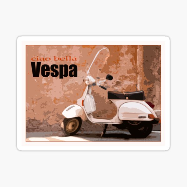 Vintage Vespa Poster Sticker