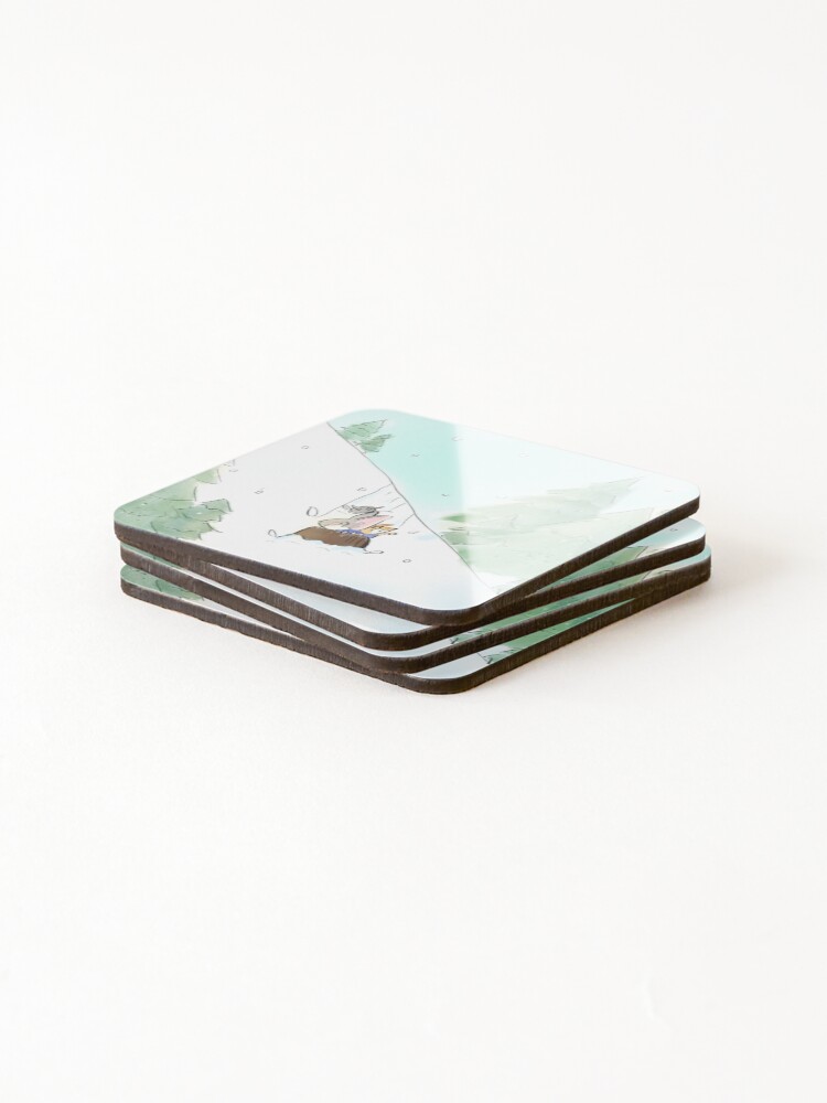 Thumbnail 4 of 5, Coasters (Set of 4), Sleigh Ride designed and sold by Viminity.