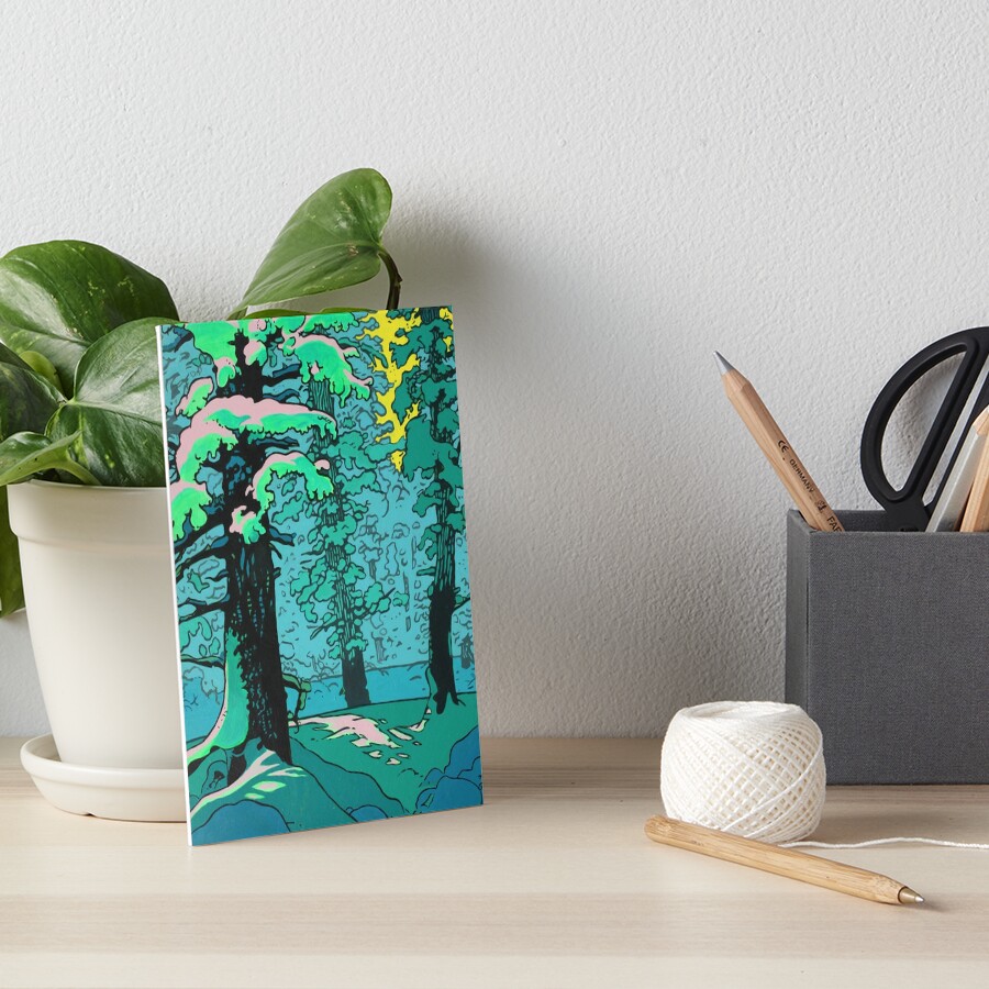 Green Forest Art Board Print