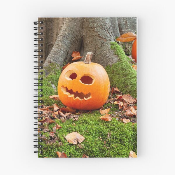 Item preview, Halloween scary pumpkins in the woods designed and sold by simonbratt.
