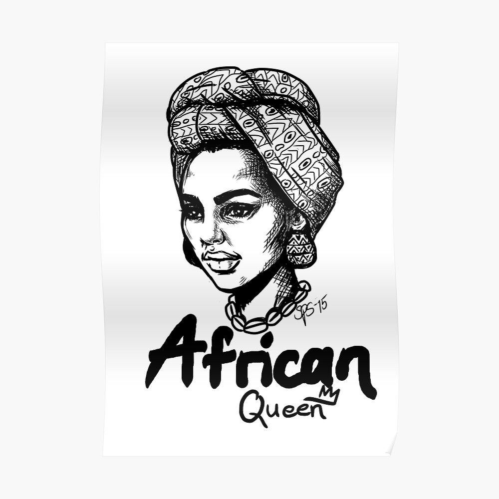 African Queen Art Print By Sofroprince Redbubble