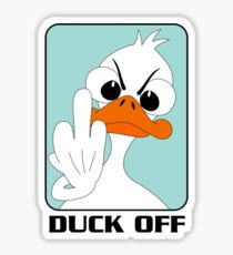 Duck off Sticker