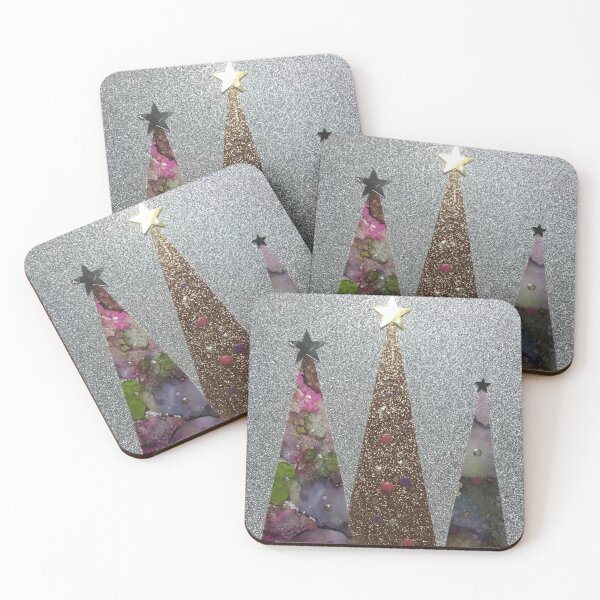 Item preview, Christmas tree trio sparkle designed and sold by Gill Barrett Art.