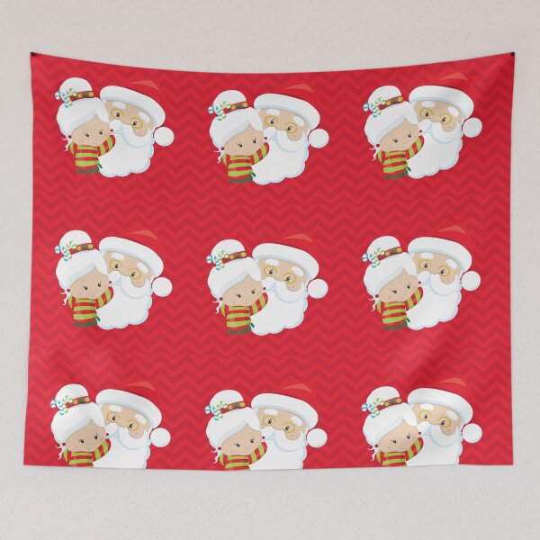 Item preview, Mr & Mrs Claus Chevron Background designed and sold by blayzeink.