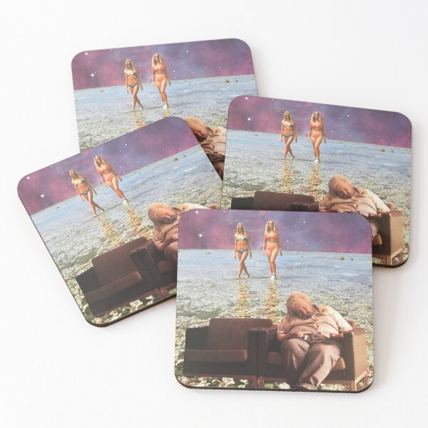 Item preview, Day dream, women, beach, space, couch, nap, old man, Bikini,  vintage, collage, surreal designed and sold by AndyAltered.