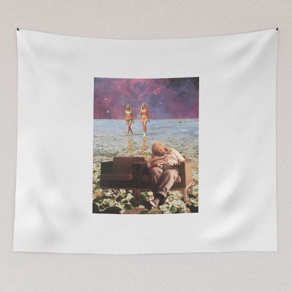 Item preview, Day dream, women, beach, space, couch, nap, old man, Bikini,  vintage, collage, surreal designed and sold by AndyAltered.