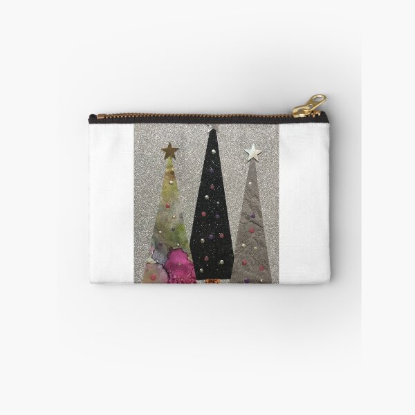 Item preview, Trio of sparkly Christmas trees  designed and sold by Gill Barrett Art.