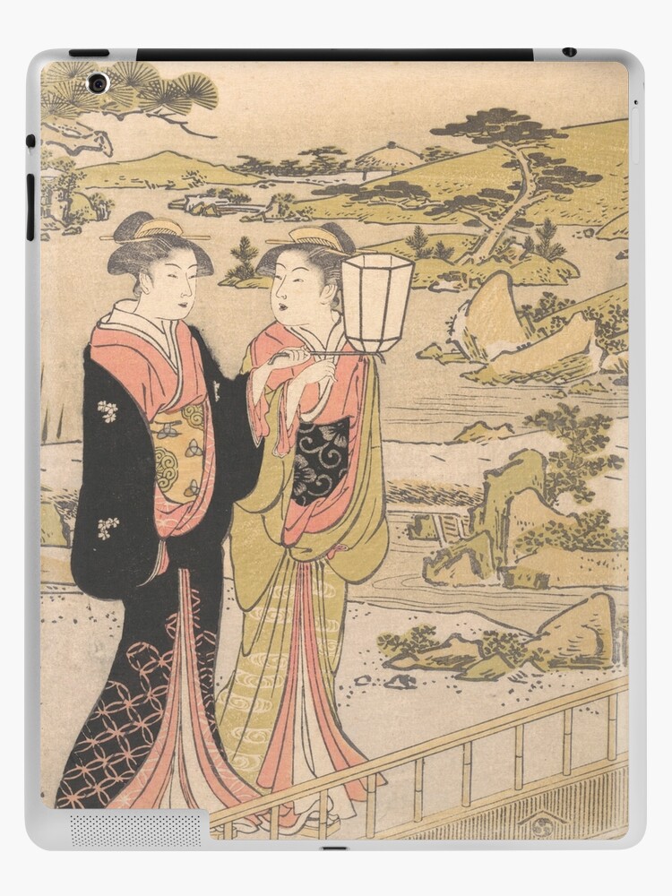 Torii Kiyonaga - Two Women in a Garden Japanese Art