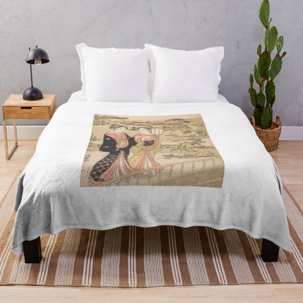 Item preview, Torii Kiyonaga - Two Women in a Garden Japanese Art designed and sold by RBEnt.