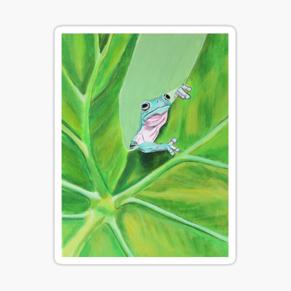 Item preview, Cute Frog on Leaf designed and sold by IvysCraftShop.