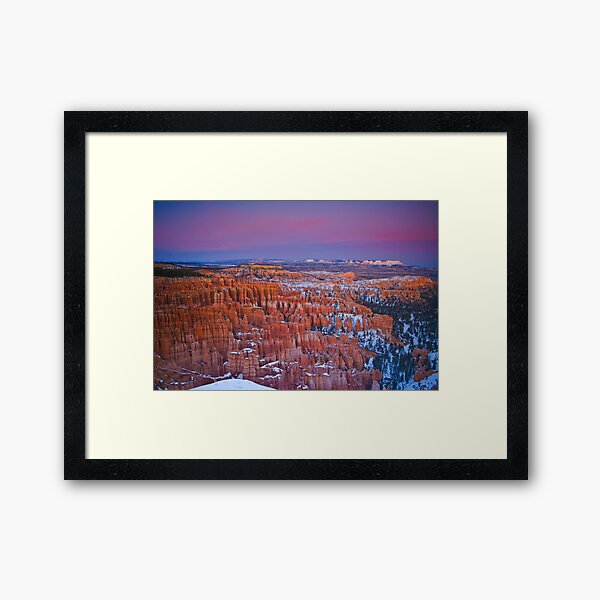Bryce Canyon Sunset Jan 2011 Framed Art Print