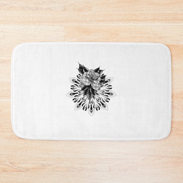 Item preview, Geometric mandala and rose designed and sold by dtmtattoo.