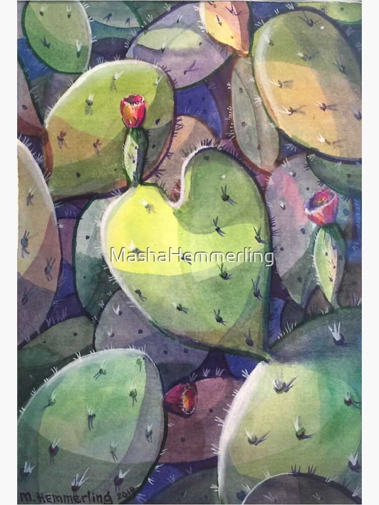 "A Prickly Heart" watercolor by MashaHemmerling