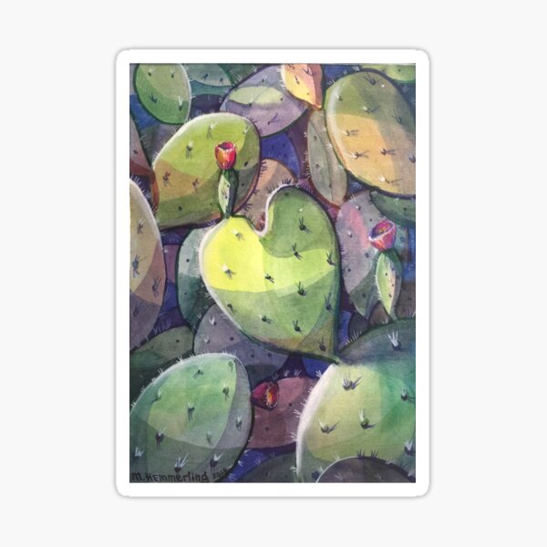 "A Prickly Heart" watercolor Sticker