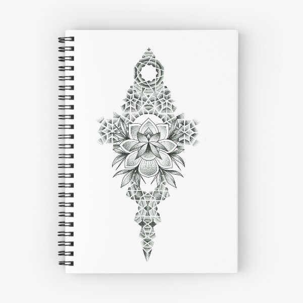 Item preview, Flower and geometric pattern  designed and sold by dtmtattoo.