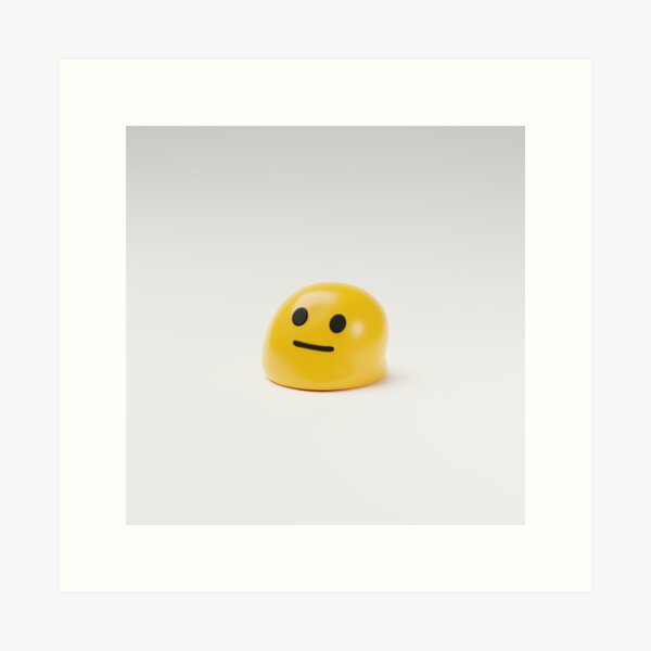 Neutral Face Emoji Art Print