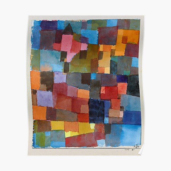 Paul Klee Raumarchitekturen (Auf Kalt-Warm) 1915 Oeuvre pour T-shirts Affiches Imprime Hommes Femmes et Enfants Poster