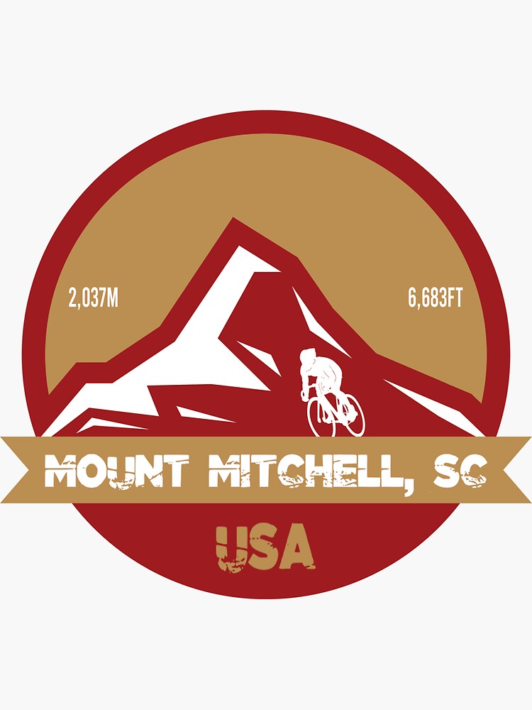 Thumbnail 3 of 3, Sticker, Mount Mitchell, SC Cycling designed and sold by Lisimori.