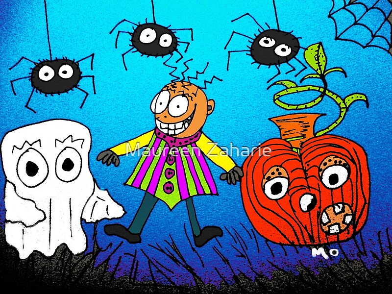 "HALLOWEEN SPOOKY FUN" By Maureen Zaharie | Redbubble