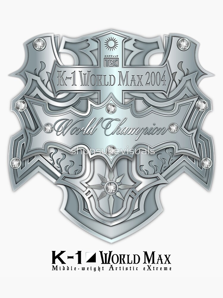 K-1 World MAX Belt 2004 Black writings no background