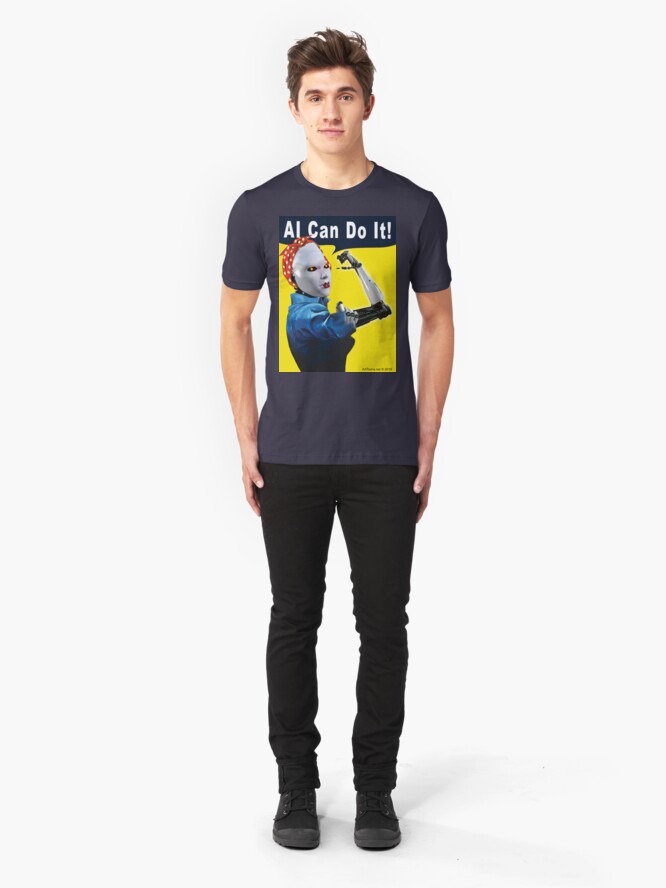 Alternate view of AI Can Do It Slim Fit T-Shirt