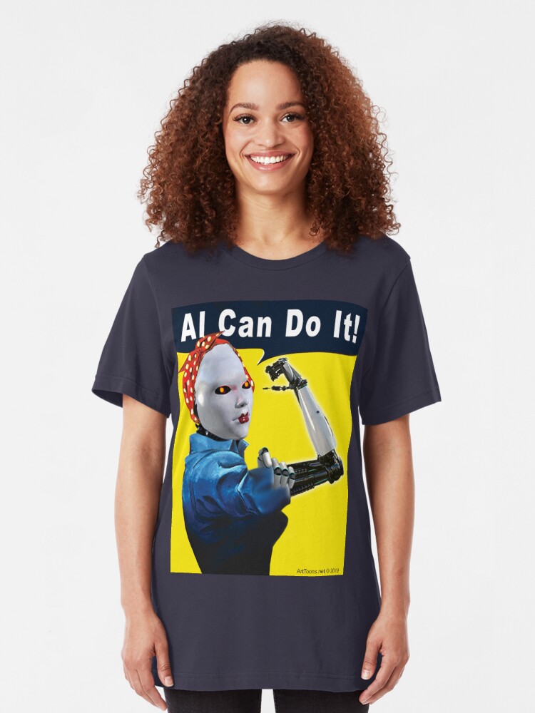 Alternate view of AI Can Do It Slim Fit T-Shirt
