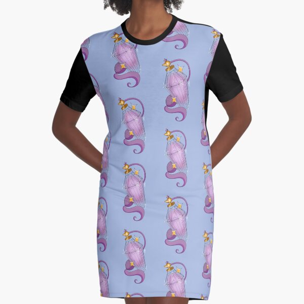 Crystal Perfume Tattoo Flash Graphic T-Shirt Dress