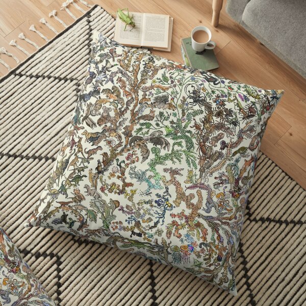 Tree of Life Poster - Animal Evolution - Colour Floor Pillow