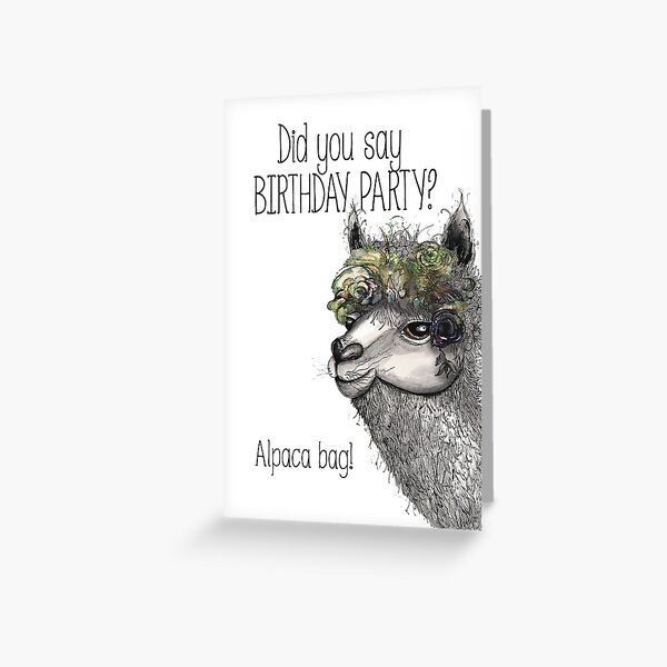 Alpaca bag Greeting Card