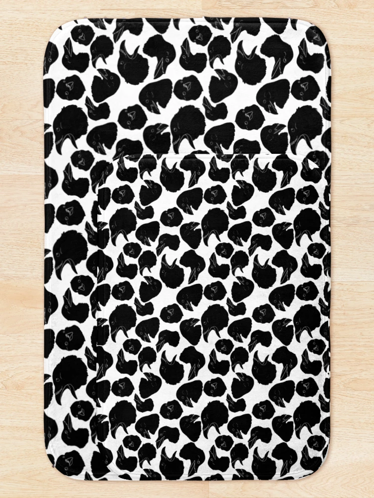 Thumbnail 5 of 6, Bath Mat, Crow Pattern designed and sold by LA Sjogren.