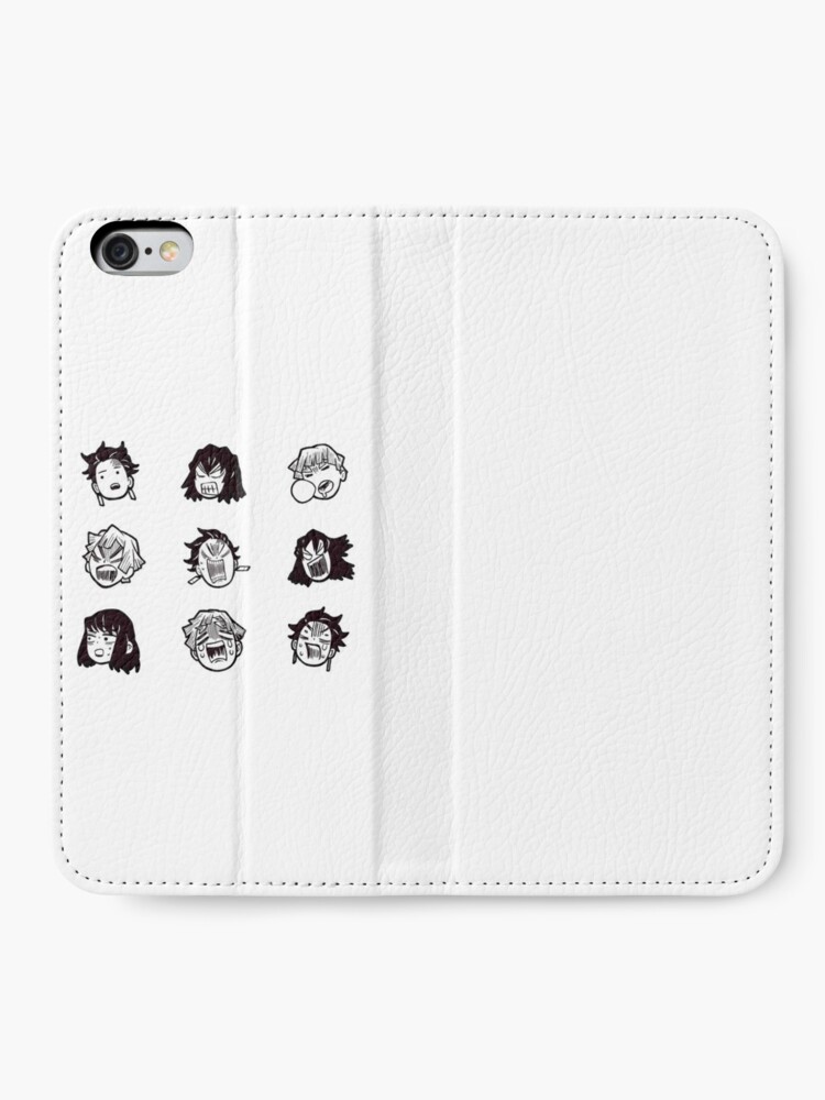 Kimetsu No Yaiba Demon Slayer Anime Manga Icons Iphone Wallet By Itsgalalala Redbubble